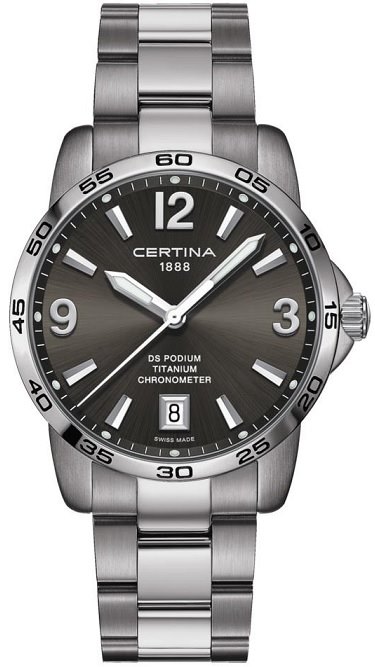 שעון לגבר סרטינה CERTINA C034.451.44.087.00 טיטניום כסוף לוח אפור