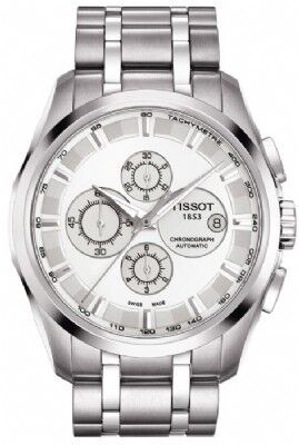 שעון לגבר טיסו TISSOT T0356271103100 כסוף לוח לבן