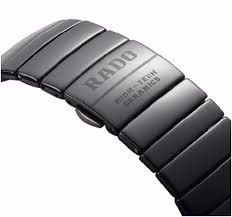שעון יד שניה לגבר יוקרתי ראדו RADO R13477152 קרמי שחור מרובע לוח שחור
