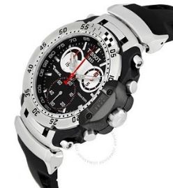 שעון לגבר טיסו TISSOT T0274171705100 לוח שחור רצועה שחורה