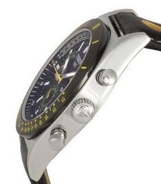 שעון לגבר טיסו TISSOT T91142851 לוח שחור צהוב רצועה שחורה צהובה