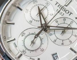 שעון לגבר טיסו TISSOT T0356171603100 כסוף לוח לבן רצועה חומה