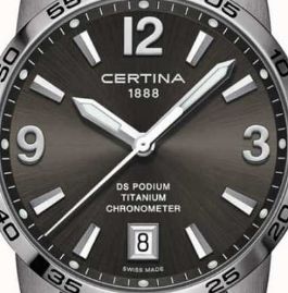 שעון לגבר סרטינה CERTINA C034.451.44.087.00 טיטניום כסוף לוח אפור