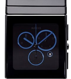 שעון לגבר יוקרתי ראדו RADO R21714202 קרמי שחור מלבני לוח שחור